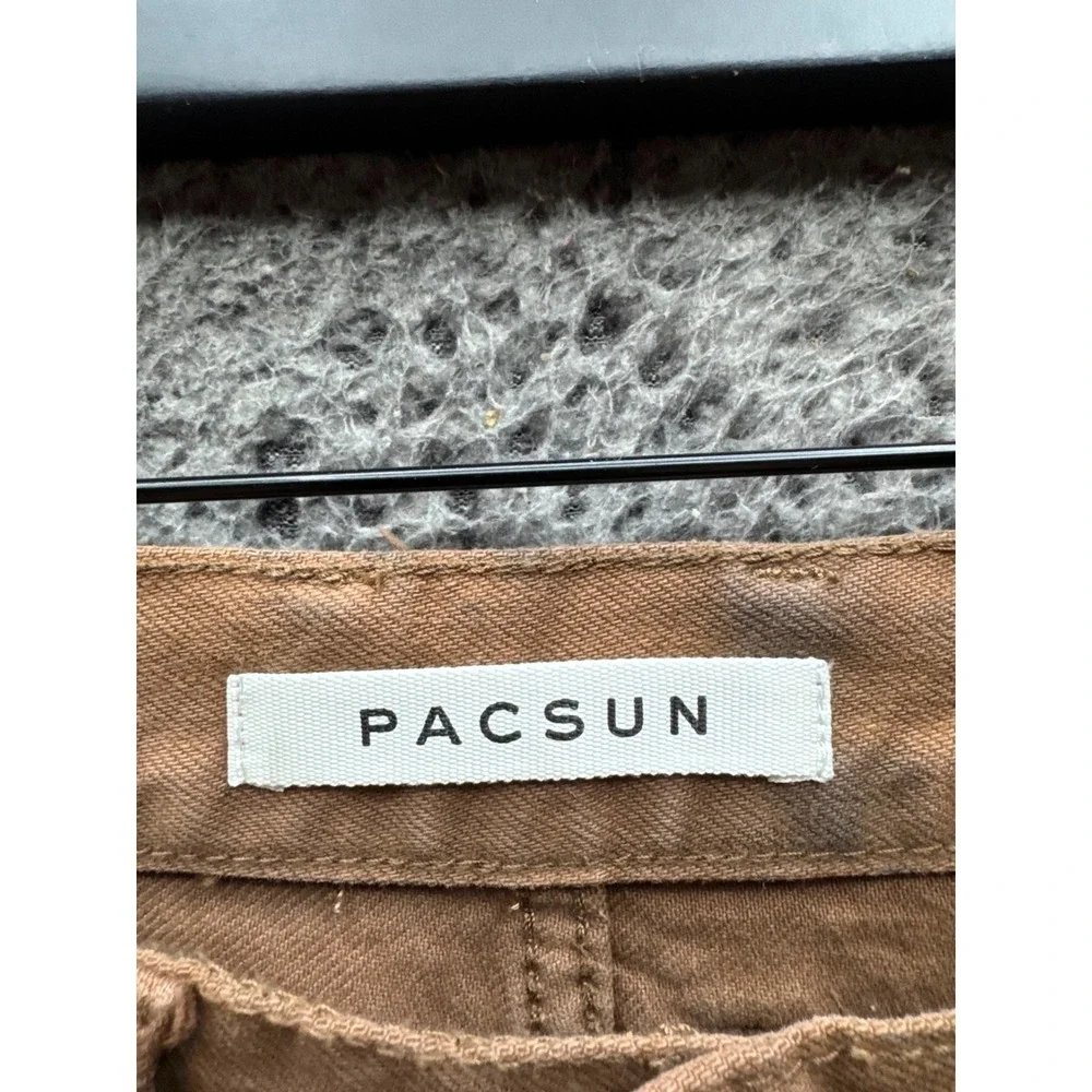 NWD Pacsun Corduroy Patch Double Knee Baggy Carpenter Pants Brown Size 28 x 30